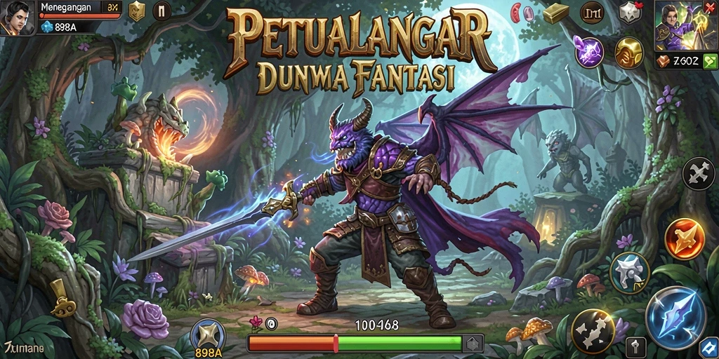 Screenshot gameplay 898A yang menampilkan aksi petualangan yang mendebarkan.