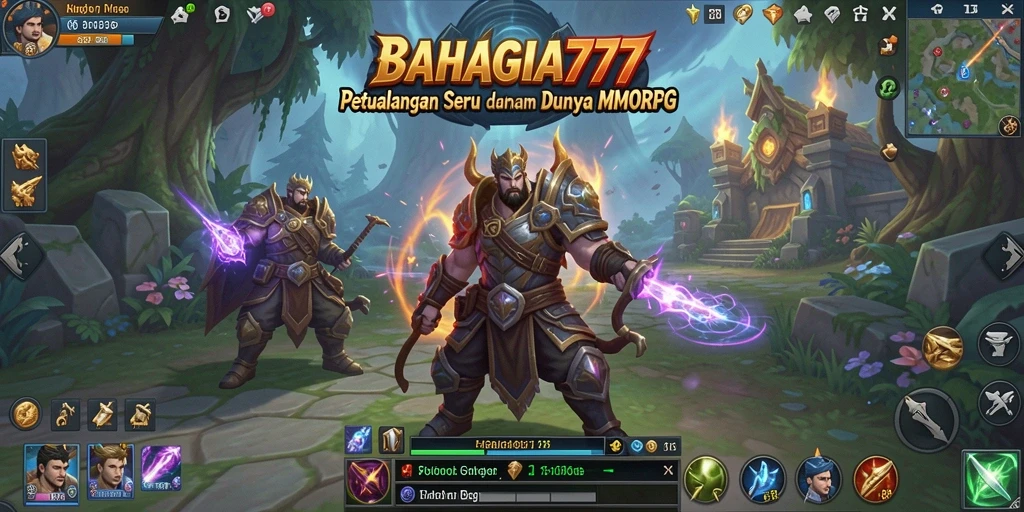 Screenshot BAHAGIA777 menunjukkan aksi pertarungan yang mendebarkan dalam dunia MMORPG.