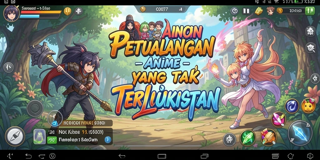 Screenshot gameplay C0077 menampilkan pertarungan seru dengan karakter Anime.