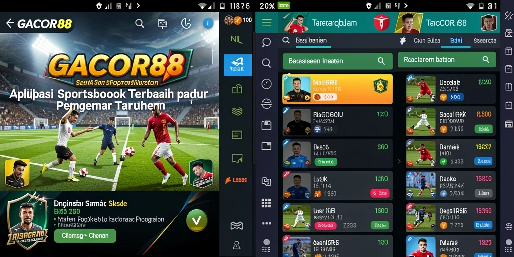 Tampilan gameplay menarik dari aplikasi Sportsbook GACOR88.