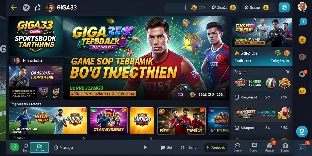 Tampilan gameplay GIGA33 dengan pengalaman taruhan Sportsbook yang seru.