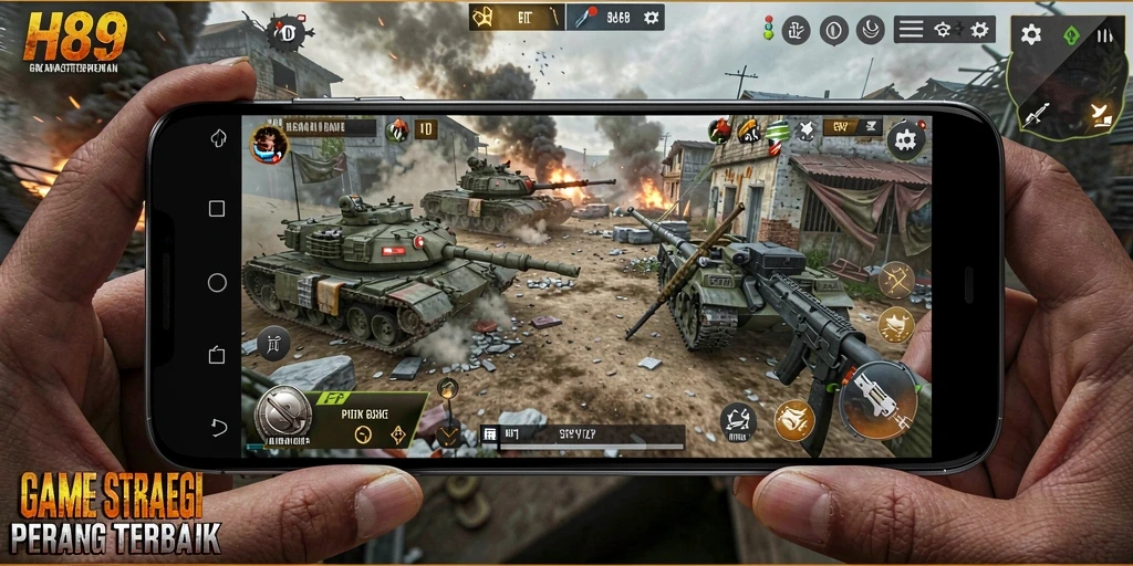 Gameplay epik H89 dengan strategi perang yang mendalam.