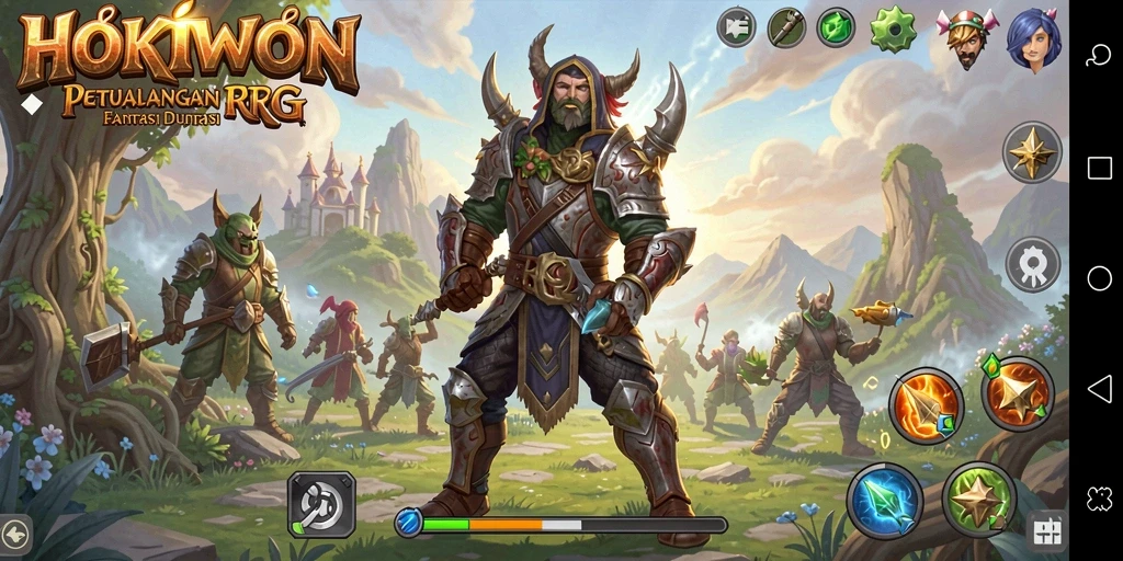 Tampilan gameplay HOKIWON yang epik dan mendebarkan.