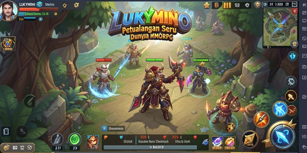 Screenshot LUKYMINO menampilkan aksi seru dalam petualangan MMORPG.