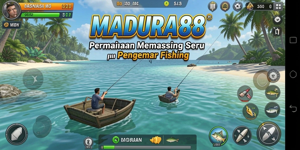 Gameplay MADURA88 yang mendebarkan dengan momen memancing seru.