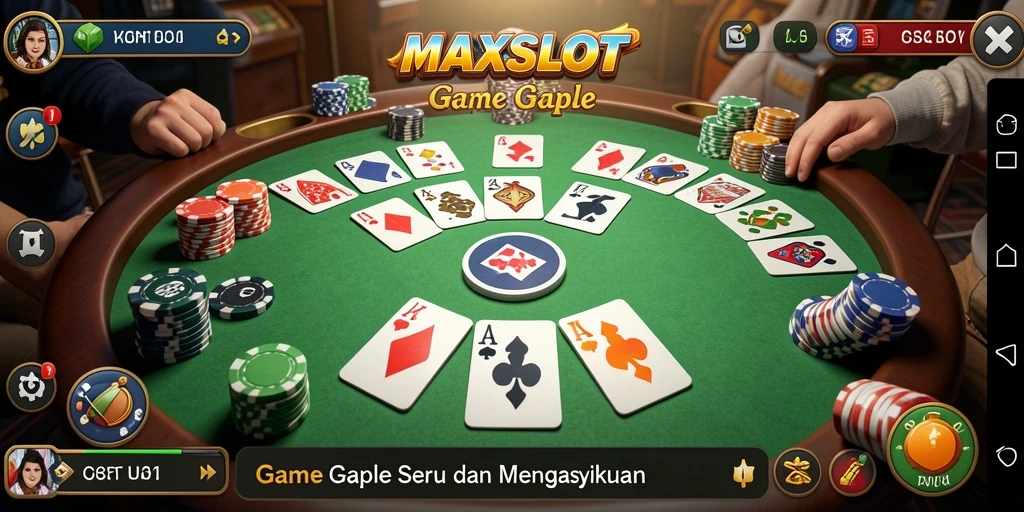 Tampilan gameplay Gaple yang menarik di MAXSLOT.