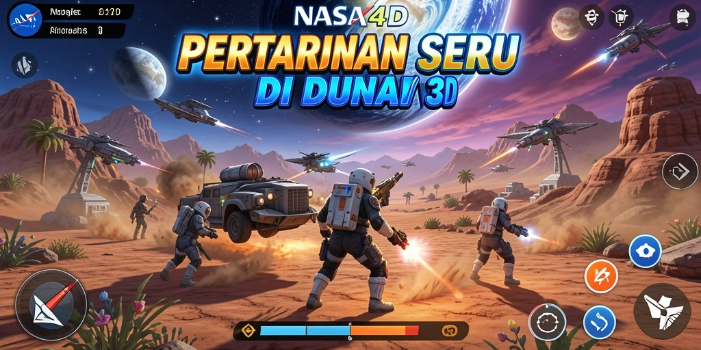Tangkapan layar gameplay <strong>NASA4D</strong> yang menampilkan aksi pertempuran seru.