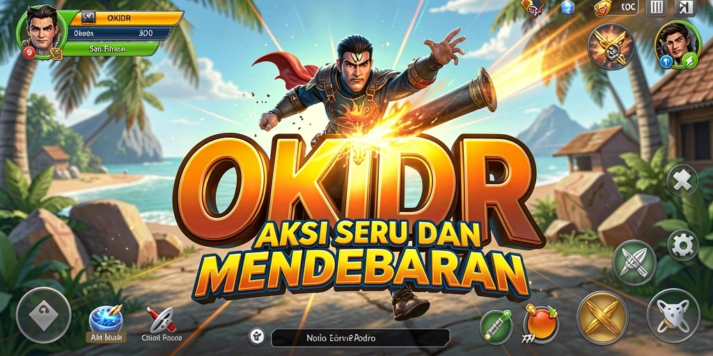 Tampilan gameplay action yang menegangkan di OKIDR.