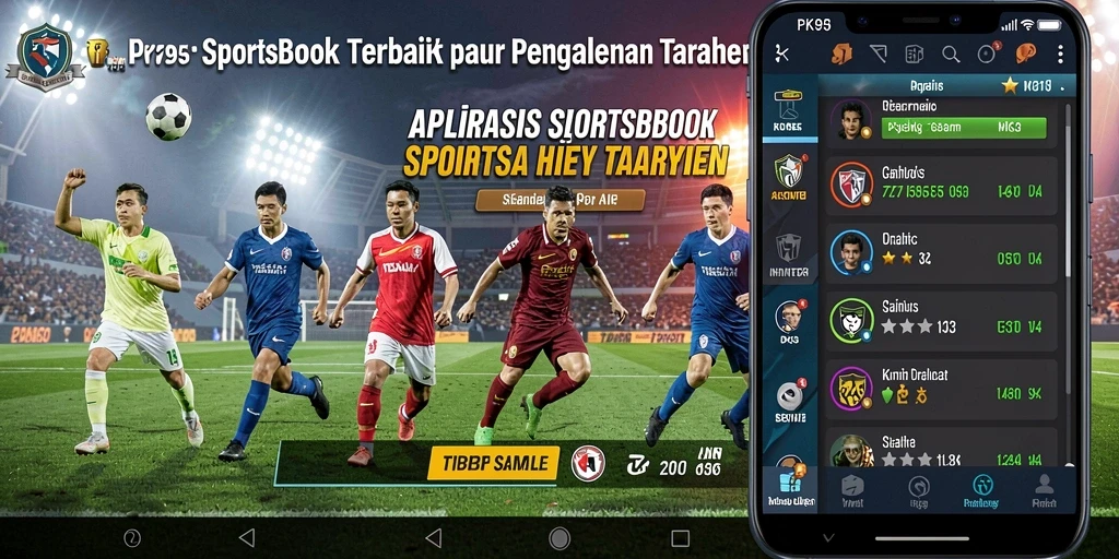 Tampilan utama PK95 dengan fitur taruhan olahraga yang mengesankan.
