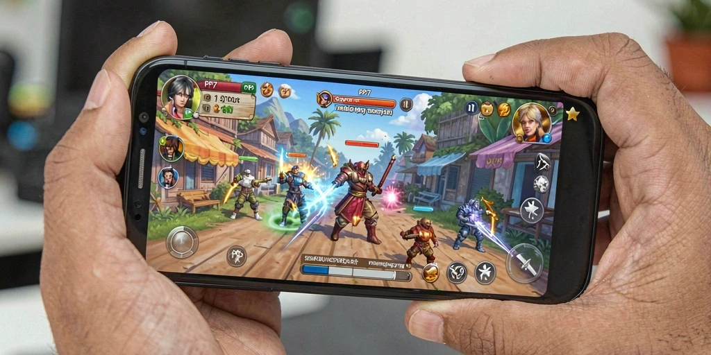 Tampilan gameplay PP7 yang menampilkan simulasi kehidupan yang dinamis.