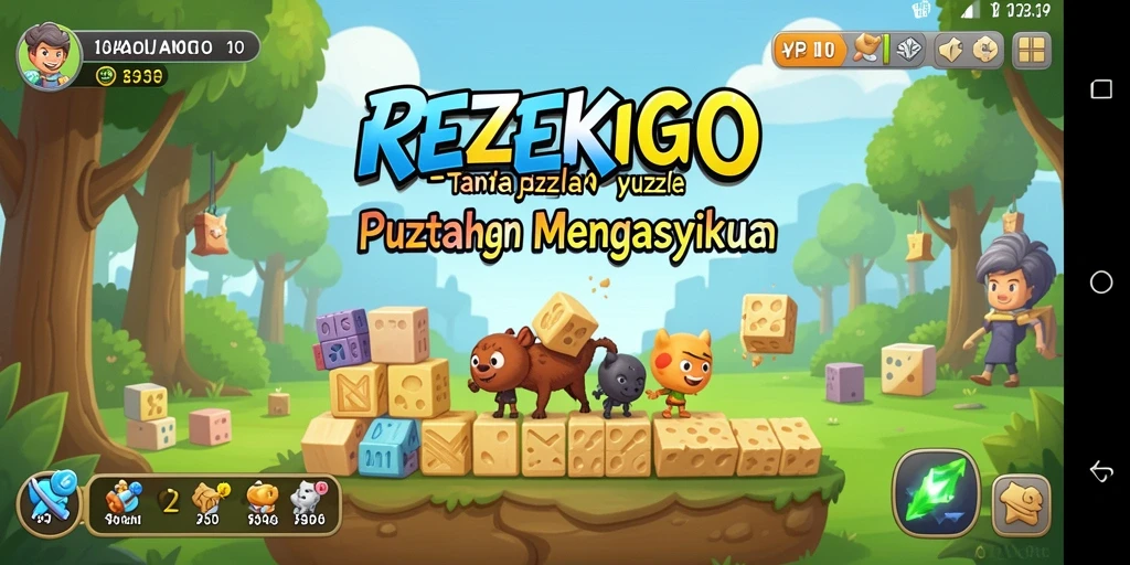 Tampilan gameplay REZEKIGO menunjukkan berbagai tantangan Puzzle yang menarik.