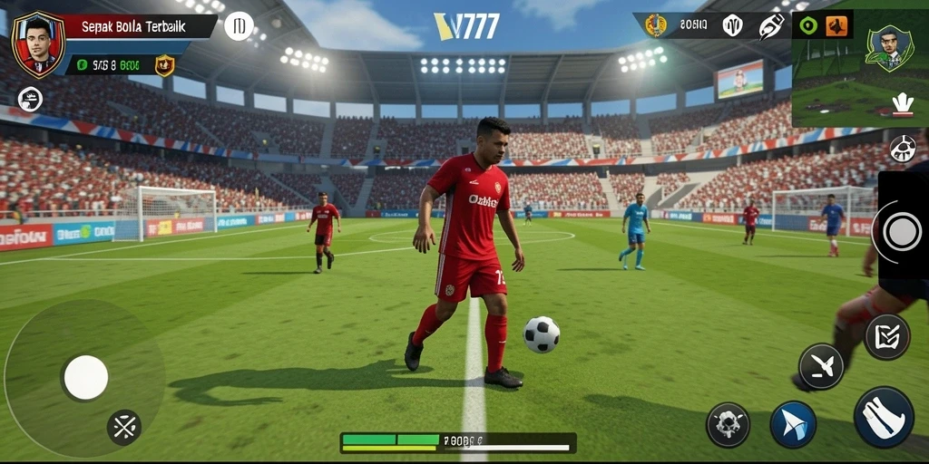 Tampilan gameplay SOV777 dengan aksi sepak bola yang mengasyikkan.
