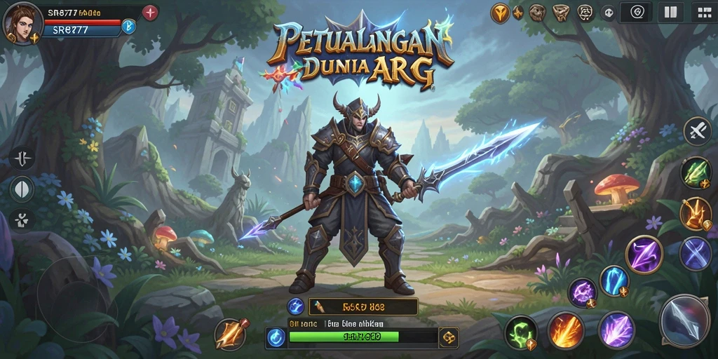 Tampilan gameplay epik dalam dunia ARPG SR877.