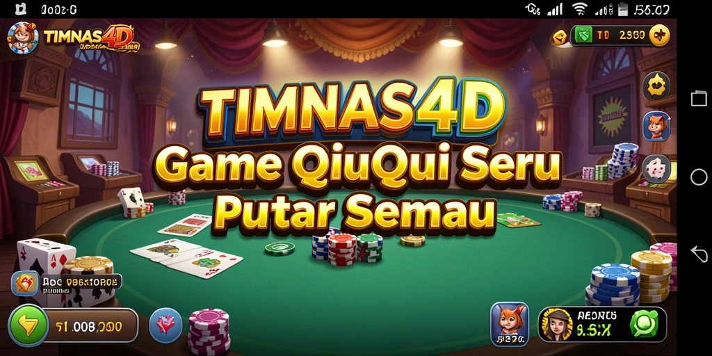 Tampilan gameplay seru TIMNAS4D dalam permainan QiuQiu.