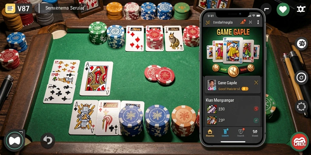 Tampilan gameplay seru dari game Gaple V87.